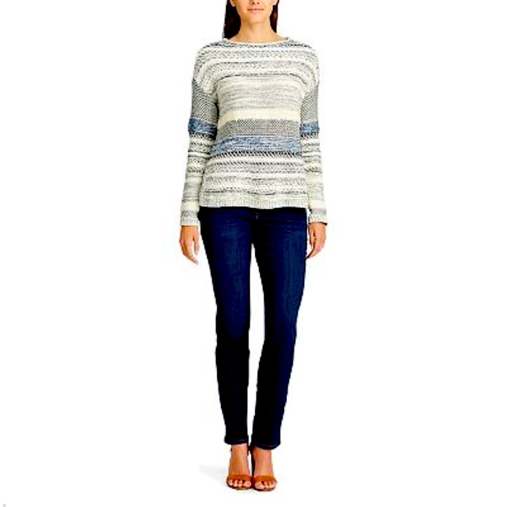 NWT Chaps Striped Rollneck Knitted Sweater Size S